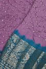 Bandhani Silk Purple Saree