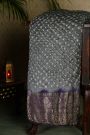 Bandhani Silk Grey Saree