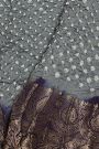 Bandhani Silk Grey Saree