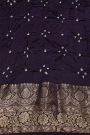 Bandhani Silk Grey Saree