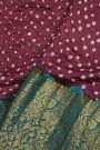 Bandhani Silk Wine Saree
