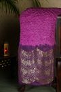 Bandhani Silk Purple Saree