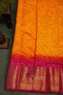 Bandhani Silk Orange Saree
