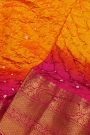 Bandhani Silk Orange Saree
