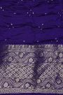Bandhani Silk Purple Saree