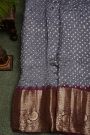 Bandhani Silk Grey Saree