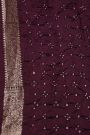 Bandhani Silk Purple Saree