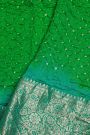 Bandhani Silk Green Saree
