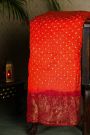 Bandhani Silk Orange Saree