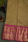 Bandhani Silk Brown Saree