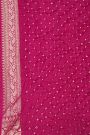 Bandhani Silk Baby Pink Saree