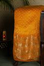 Bandhani Silk Mango Orange Saree