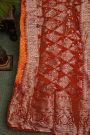 Bandhani Silk Orange Saree