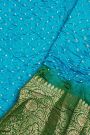 Bandhani Silk Sky Blue Saree