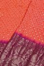 Bandhani Silk Peach Saree