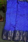 Bandhani Silk Blue Saree
