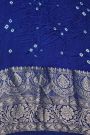 Bandhani Silk Blue Saree