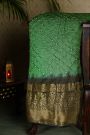 Bandhani Silk Green Saree