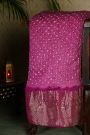 Bandhani Silk Pink Saree
