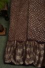 Bandhani Silk Brown Saree