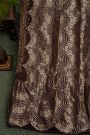 Bandhani Silk Brown Saree