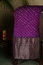 Bandhani Silk Purple Saree