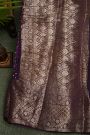 Bandhani Silk Purple Saree