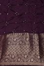 Bandhani Silk Purple Saree