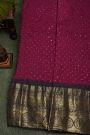 Bandhani Silk Wine Saree