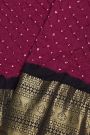 Bandhani Silk Wine Saree