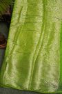 Bandhani Silk Light Green Saree
