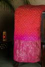 Bandhani Silk Peach Saree