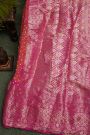 Bandhani Silk Peach Saree