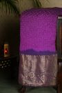 Bandhani Silk Purple Saree