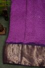 Bandhani Silk Purple Saree