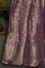 Bandhani Silk Purple Saree