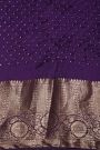 Bandhani Silk Purple Saree