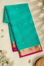 Mysore Crepe Sky Blue Saree
