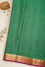 Mysore Crepe Bottle Green Saree