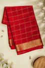 Mysore Crepe Red Saree