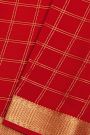 Mysore Crepe Red Saree