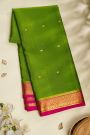 Mysore Crepe Green Saree