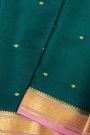 Mysore Crepe Teal Blue Saree