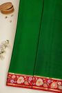 Mysore Crepe Bottle Green Saree