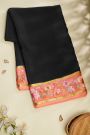 Mysore Crepe Black Saree