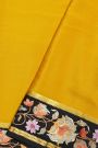 Mysore Crepe Yellow Saree