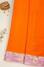 Mysore Crepe Orange Saree