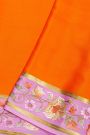 Mysore Crepe Orange Saree