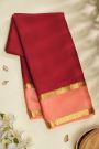 Mysore Crepe Maroon Saree