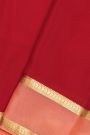 Mysore Crepe Maroon Saree